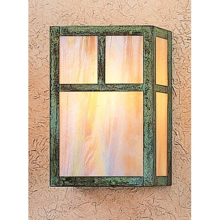 Arroyo Craftsman 10" mission sconce with classic arch overlay MS-10AWO-RB